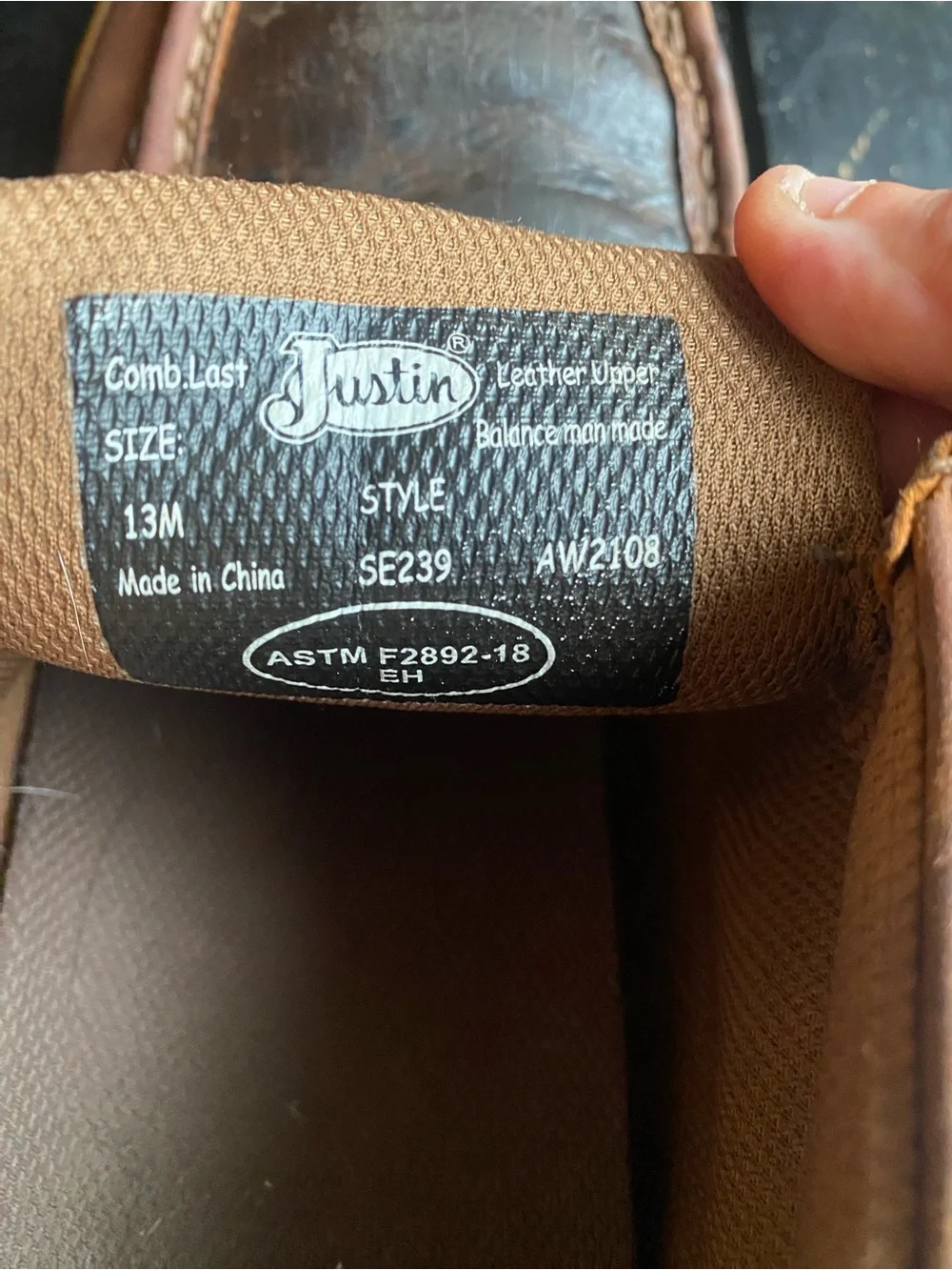 Justin Boots men justin
